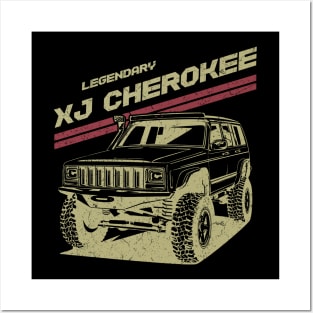XJ-series Jeep Cherokee Jeep car trailcat Posters and Art